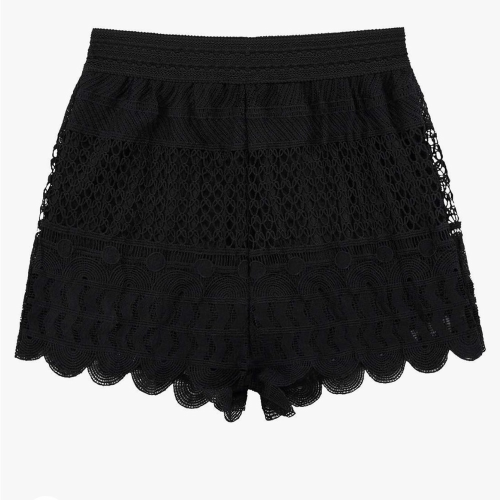 NWT KGYA Women's Sexy Short Inseam Elastic High Waisted Summer Beach Crochet